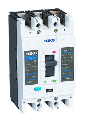 ποιότητας  AC 440V Moulded Case Circuit Breaker 3P EM63B/EM63N 415V MCCB 4 Pole 63 Amp Εργοστάσιο