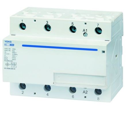 Βιδωτή στερέωση 100A Οικιακός επαφέας AC 220V 110V 24V Τροφοδοτικό