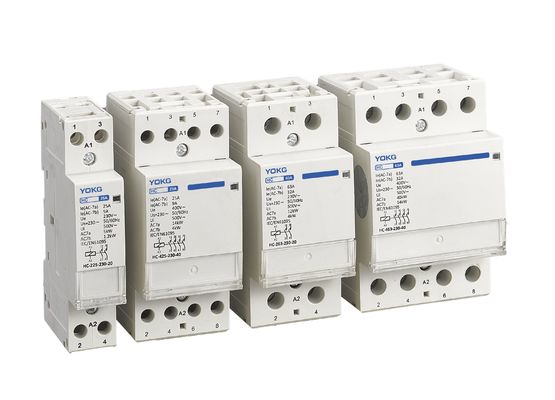 63A Κατηγοριοποιημένο ρεύμα Silver Point AC Contactor με 4KV ονομαστικό παλμό αντέχει τάση
