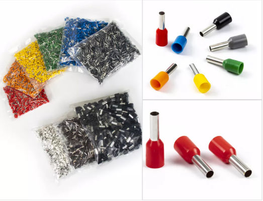 Ο ορείχαλκος E1018 χαλκού μόνωσε προ τον πτυχώνοντας τελικό Ferrule συνδετήρα καλωδίων AWG 18